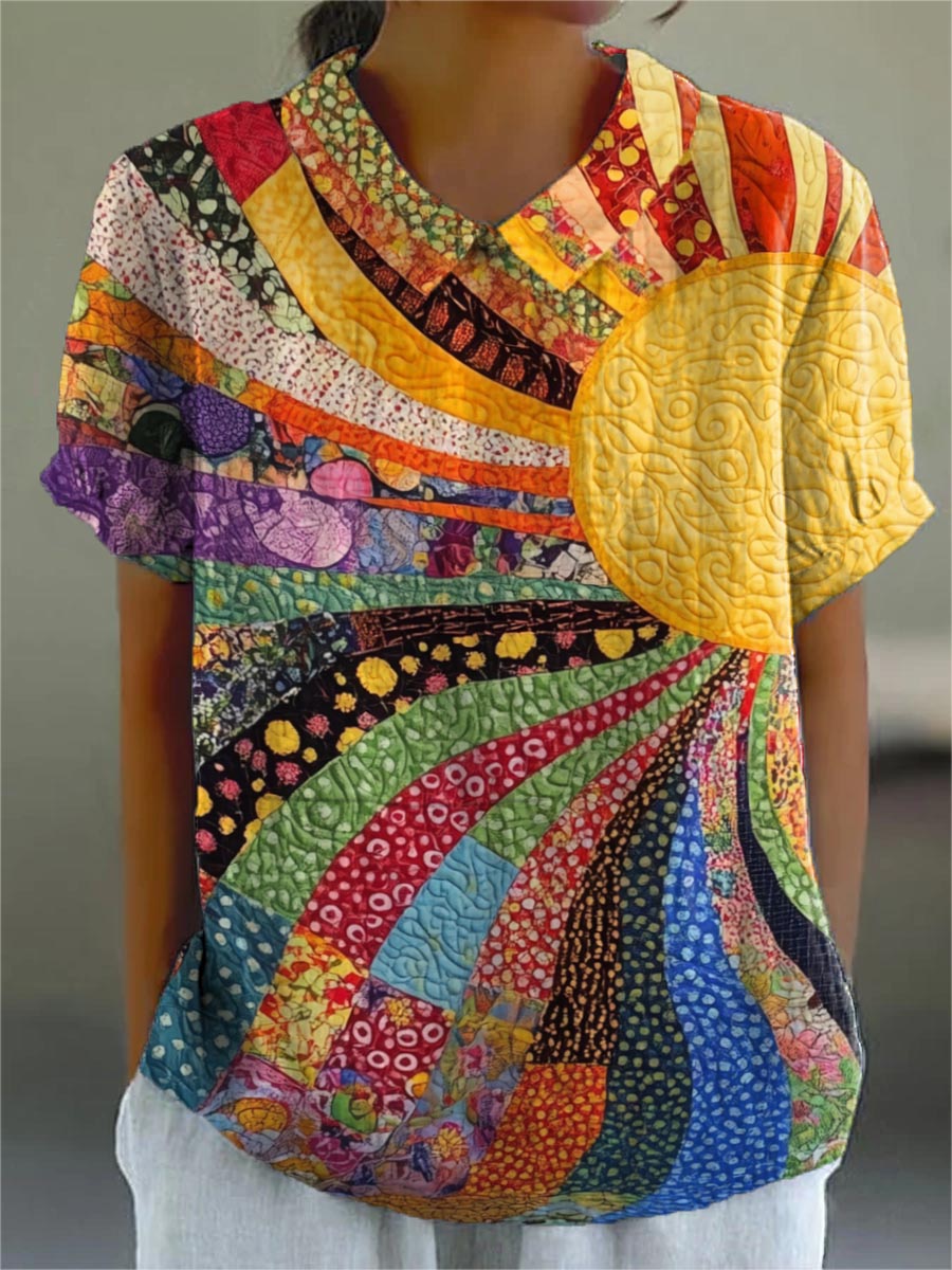 Harper | Sunburst Patchwork Shirt