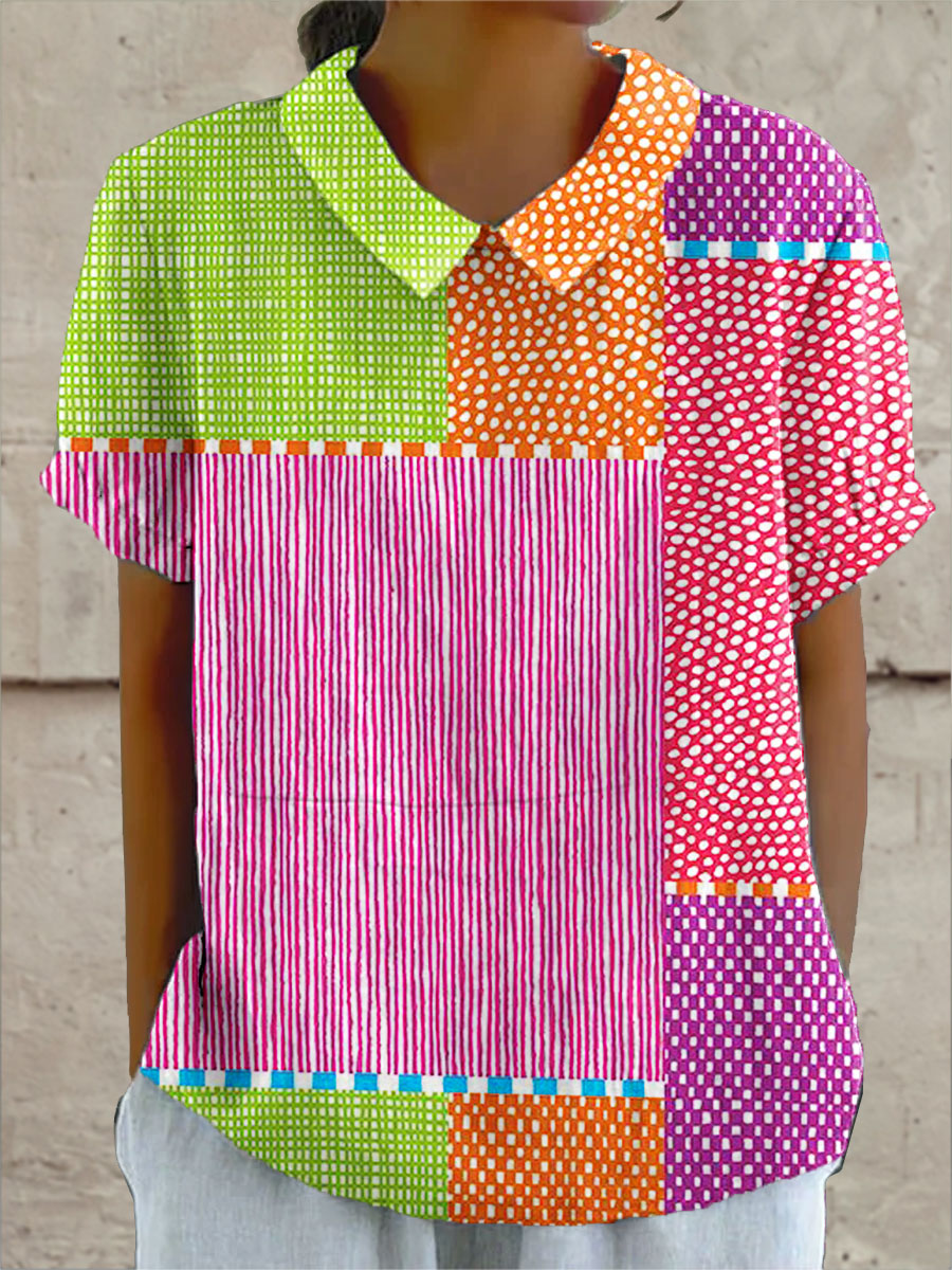 Natalie | Colorful Patchwork Shirt