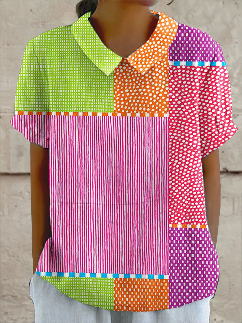 Natalie | Colorful Patchwork Shirt
