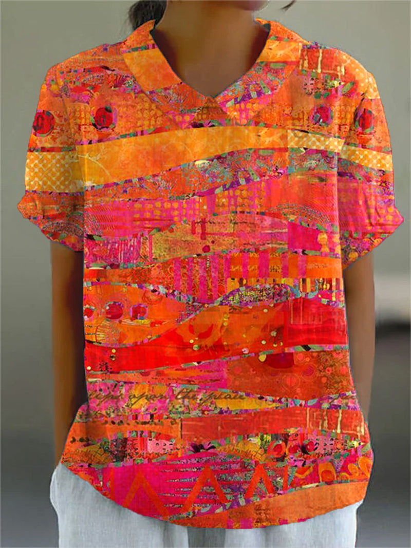 Hannah | Abstract Print Shirt