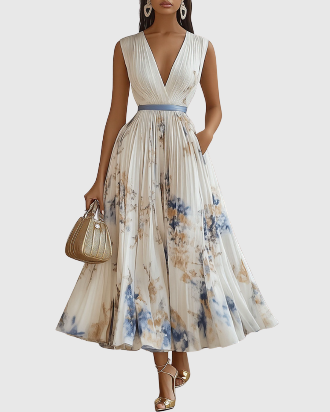 SUSANNA | PLEATED MAXI DRESS