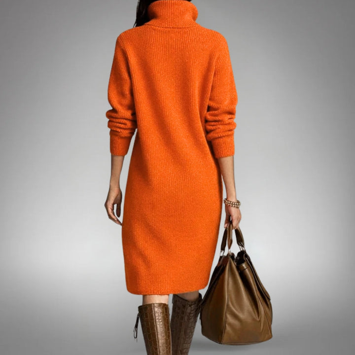 ELLEN | BUTTON-COLLAR MIDI DRESS