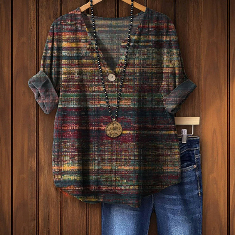 Peyton – VINTAGE INSPIRED BLOUSE WITH COLORFUL ACCENTS