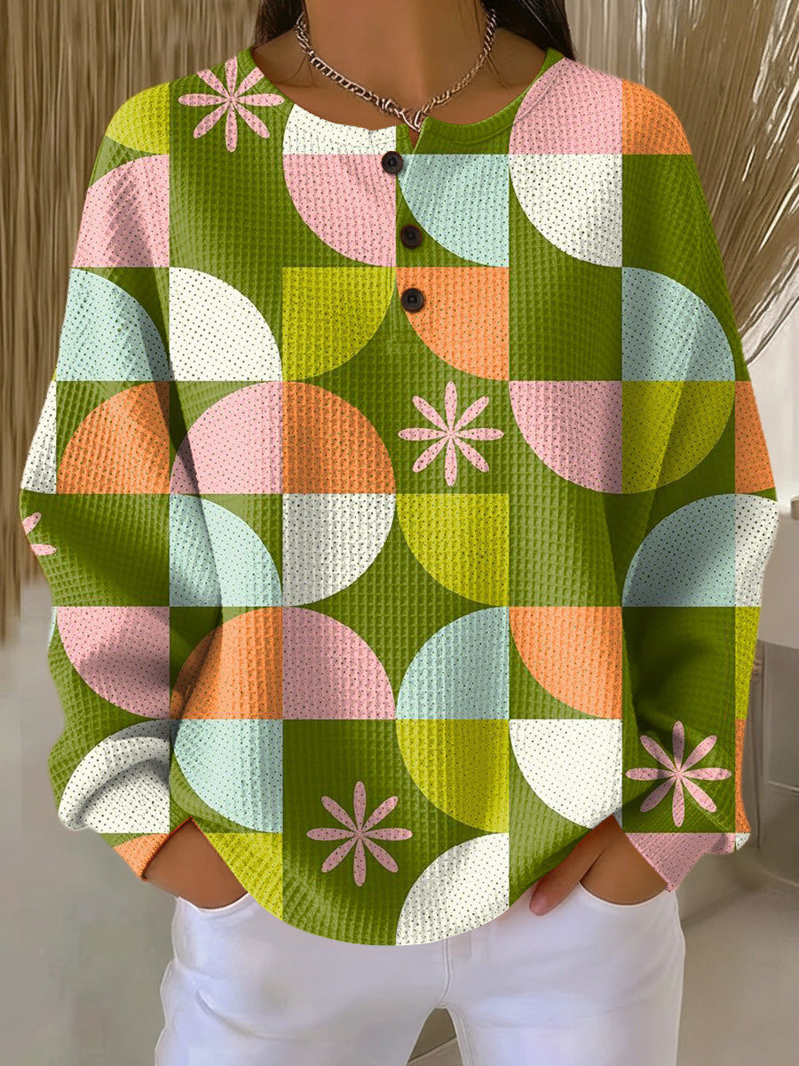 Saga | Shirt with Abstract Checkered Pattern