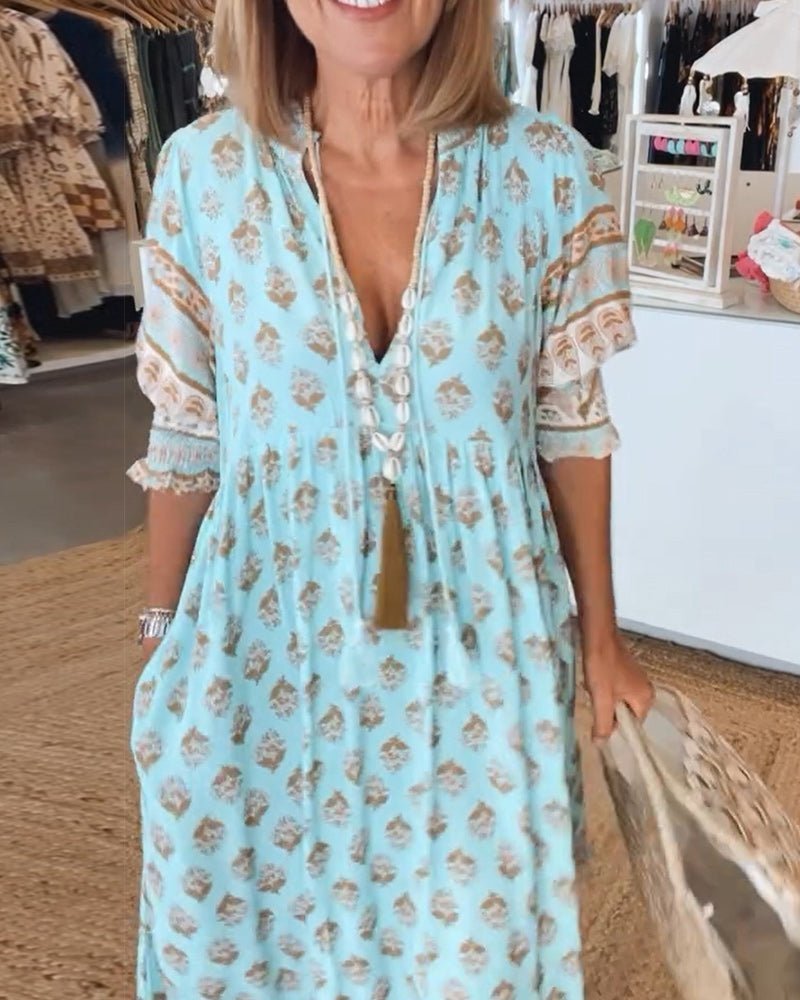 Arden | Chic Floral V-Neck Dress