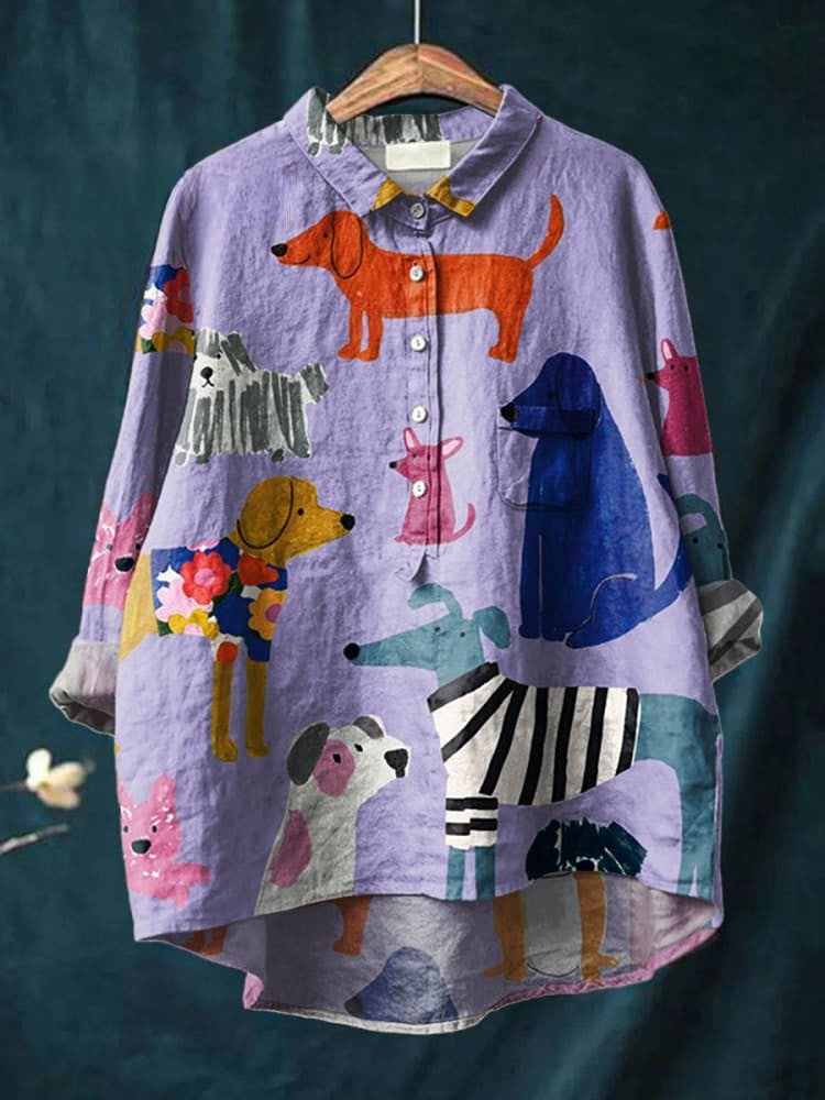 Victoria | Colorful Pups Shirt
