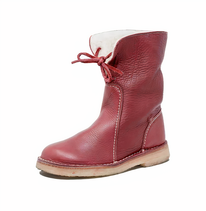 Hannah Casual Leather Mid-Calf Boots