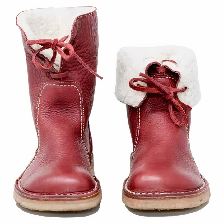 Hannah Casual Leather Mid-Calf Boots