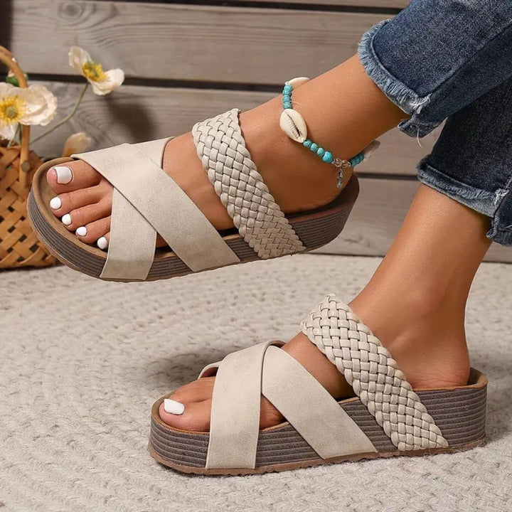 Samantha – Orthopedic Leather Strap Sandals