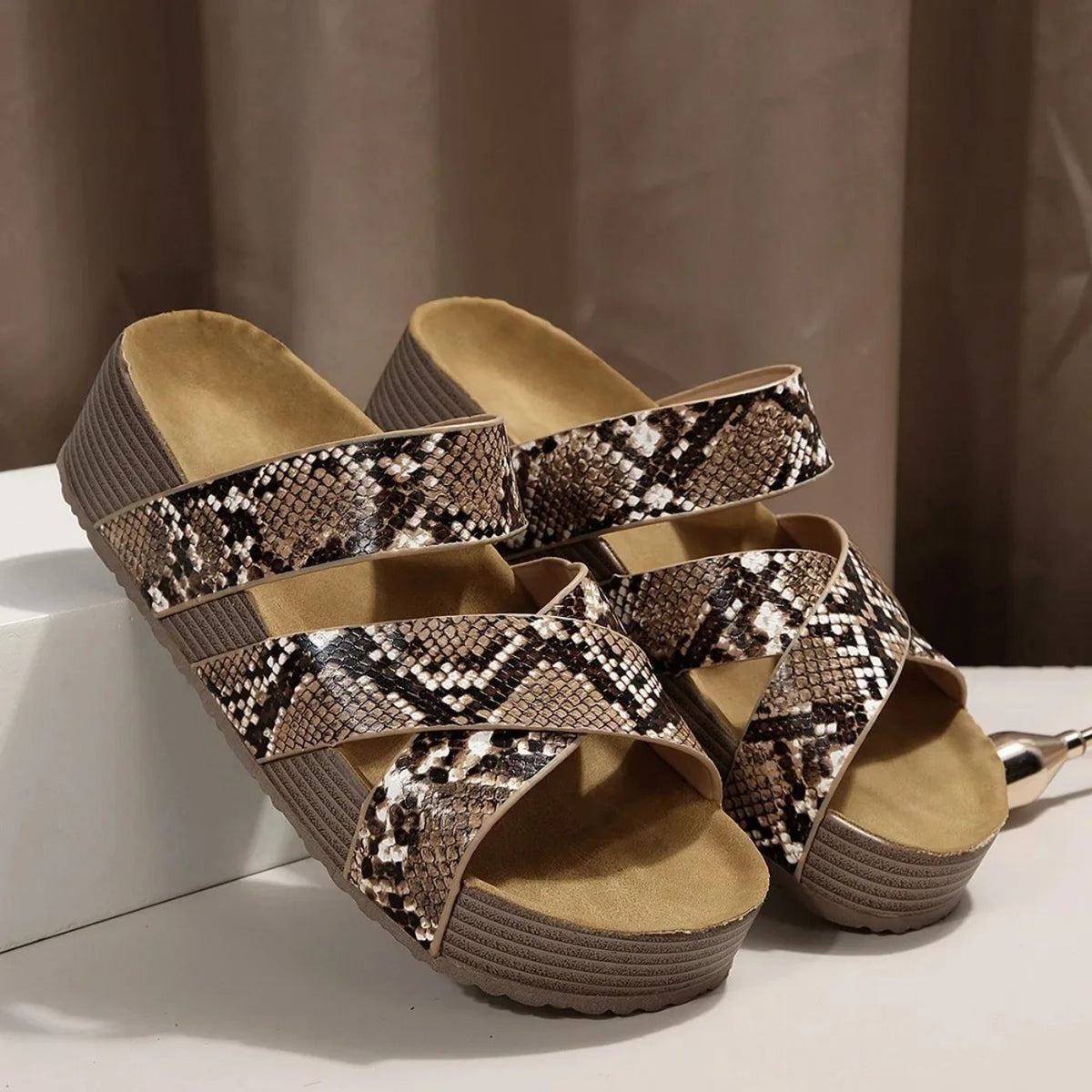 Samantha – Orthopedic Leather Strap Sandals