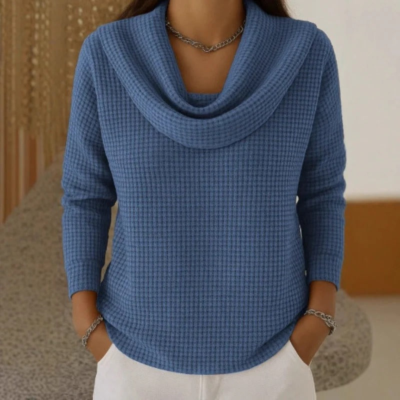AMBER | WAFFLE KNIT SWEATER