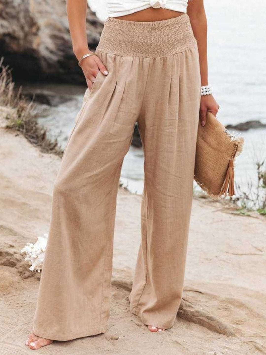 Marlowe – REMI WIDE-LEG LINEN TROUSERS