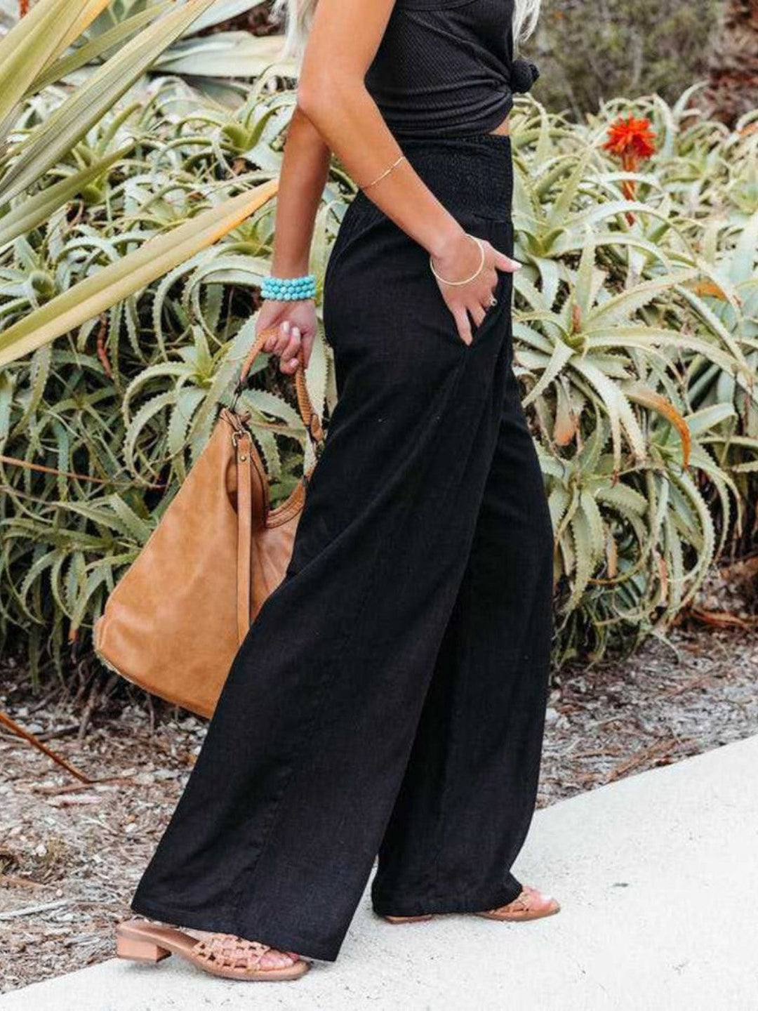 Marlowe – REMI WIDE-LEG LINEN TROUSERS