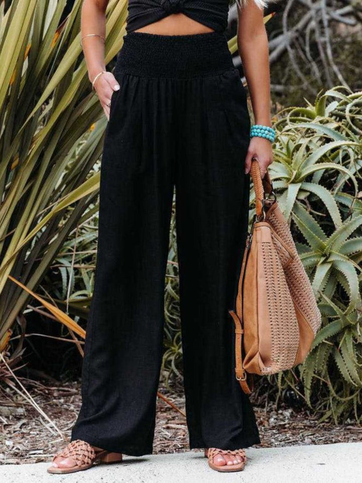 Marlowe – REMI WIDE-LEG LINEN TROUSERS
