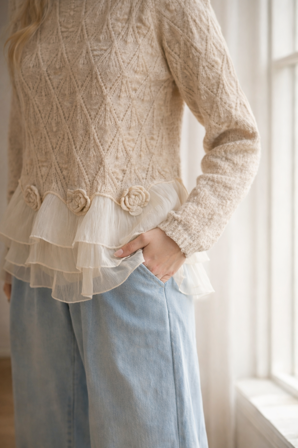 Leah - Ruffle Cardigan