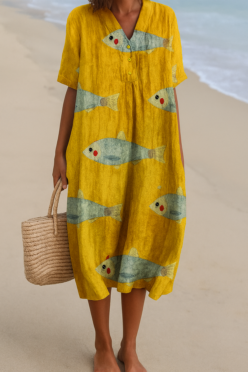 Valora - Artistically Inspired Cotton Dress