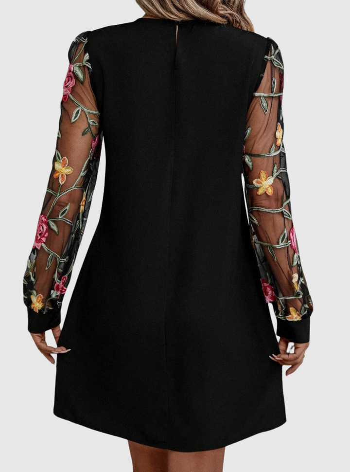 JULIA | SHEER FLORAL MINI DRESS