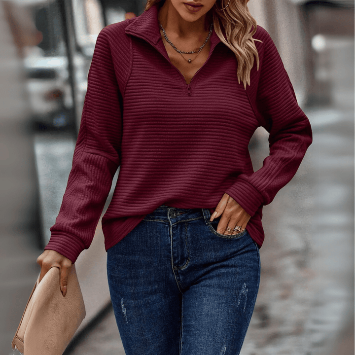 Samantha | Chic Half-Zip Pullover