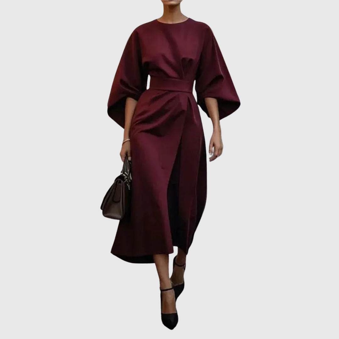 ELDRA | SATIN TOUCH BATWING MAXI DRESS