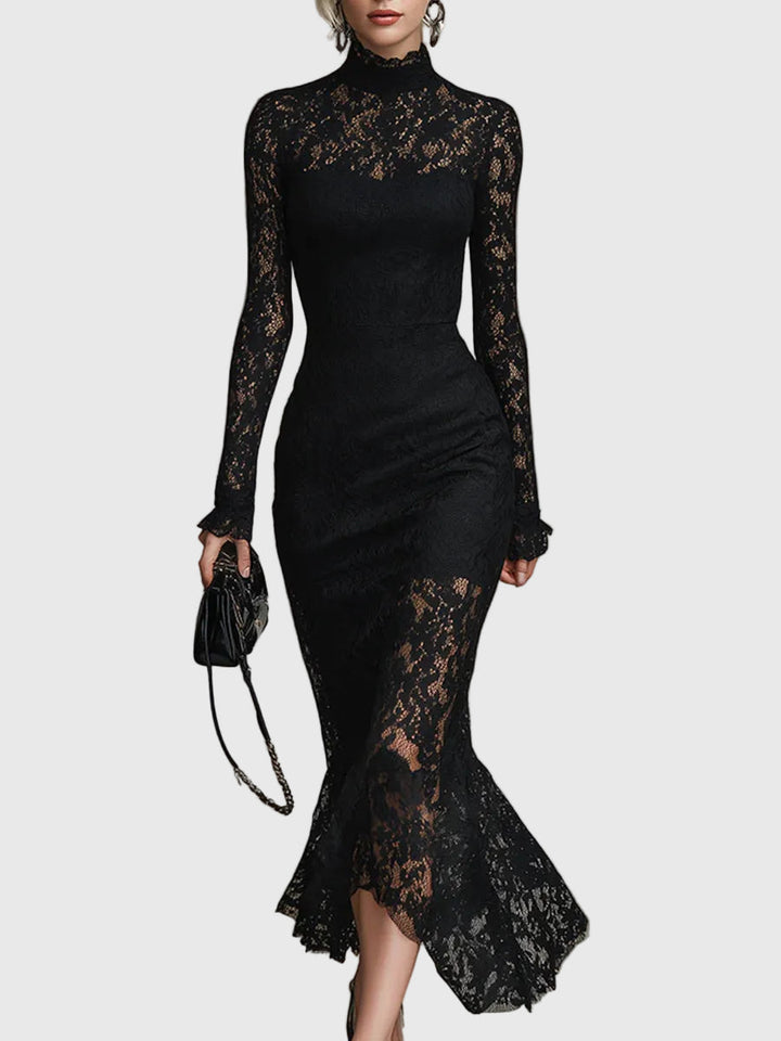 Hannah | Elegant Lace Fishtail Maxi Dress