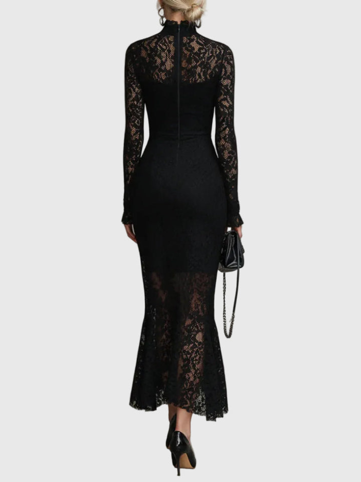 Hannah | Elegant Lace Fishtail Maxi Dress