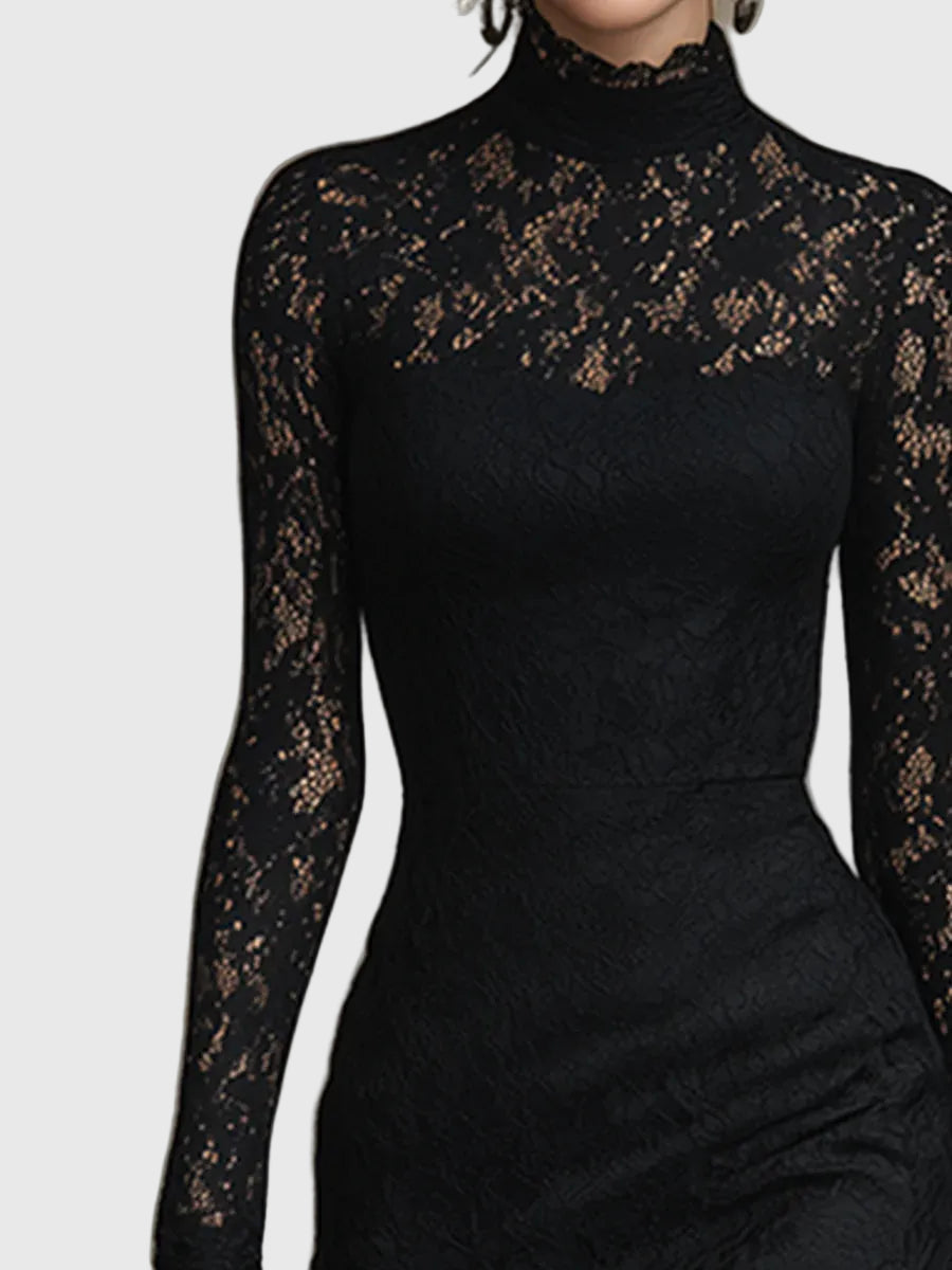 Zoey | Elegant Lace Fishtail Maxi Dress