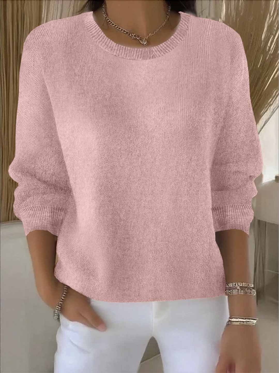 Talia | Soft Pink Knit Sweater