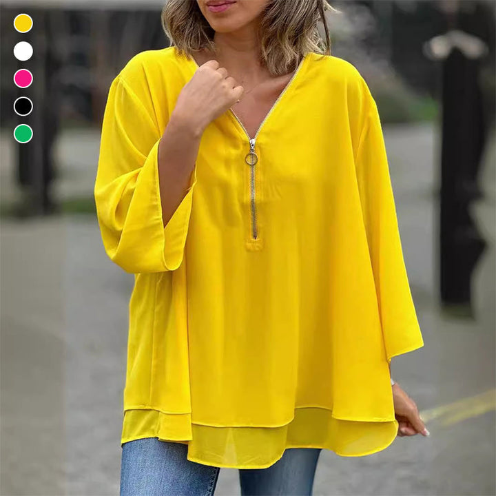 Hazel | Stylish V-Neck Flowy Top