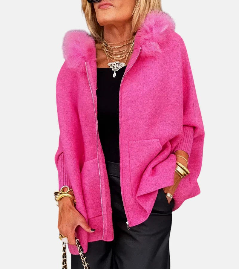 SYLVIA | FUR COLLAR JACKET