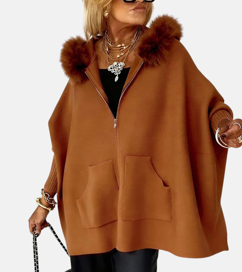 SYLVIA | FUR COLLAR JACKET