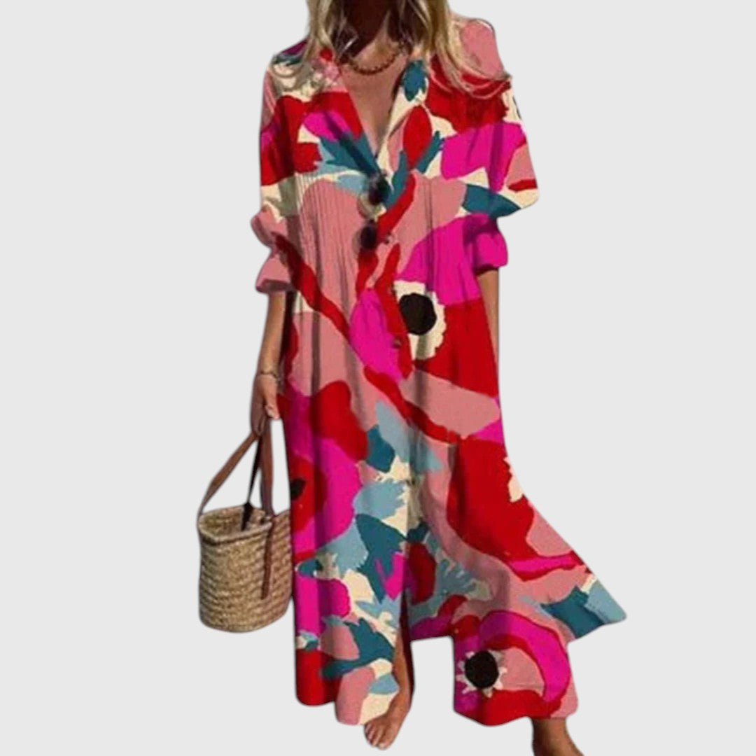 SERAPHINE | BOLD FLORAL MAXI DRESS