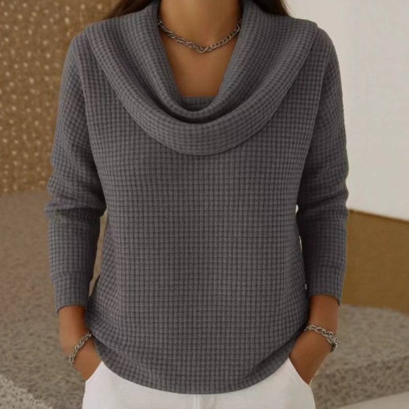 AMBER | WAFFLE KNIT SWEATER