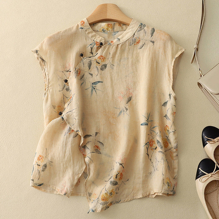 Amanda | Elegant Linen Top