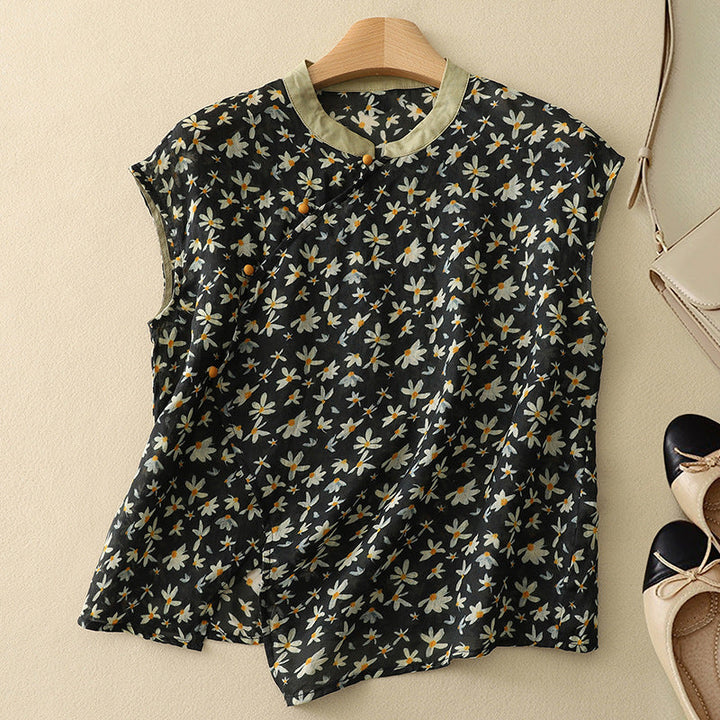 Amanda | Elegant Linen Top
