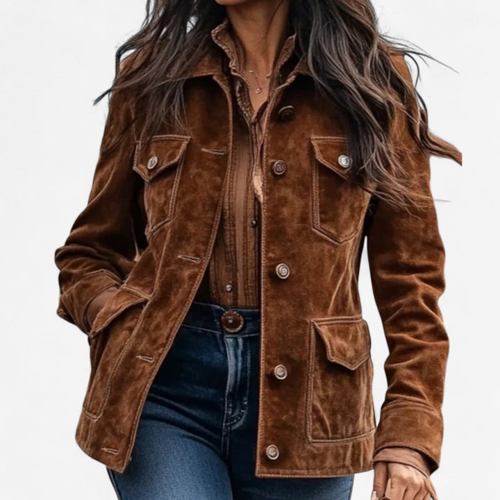 MAGGIE | SUEDE-LOOK JACKET