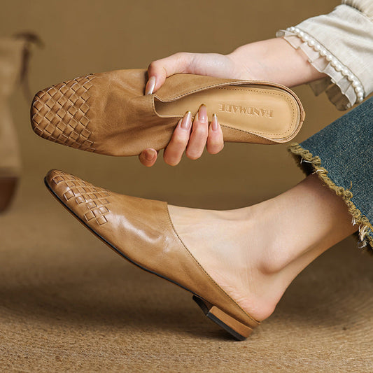 Anna Genuine Leather Mules