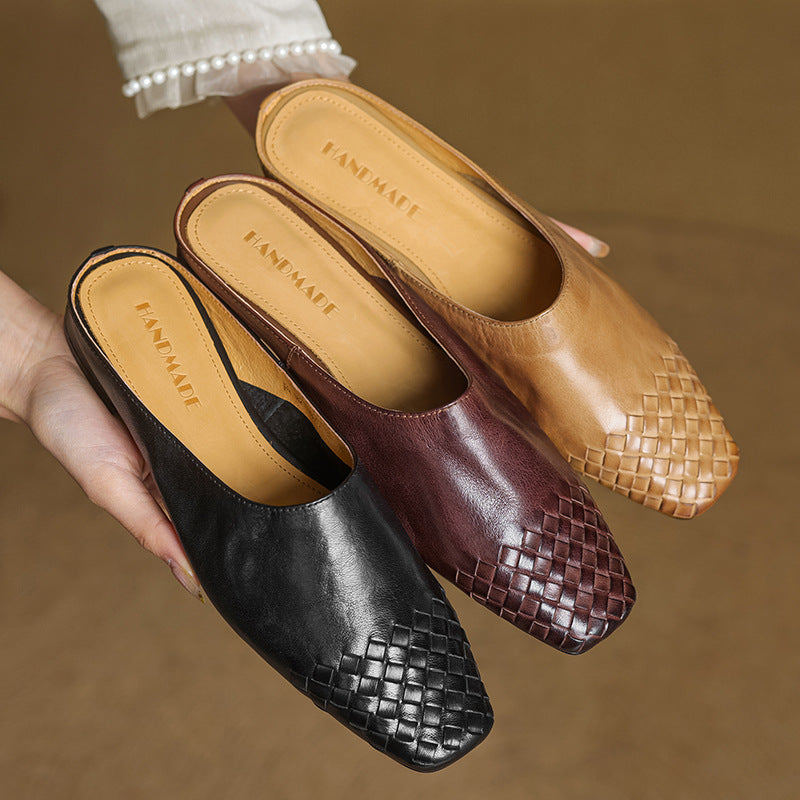 Anna Genuine Leather Mules