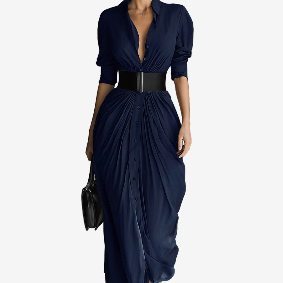 ALISHA | BELTED SHIRT DRESS