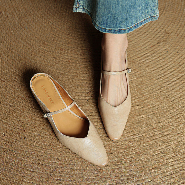 Harper Genuine Leather Mules