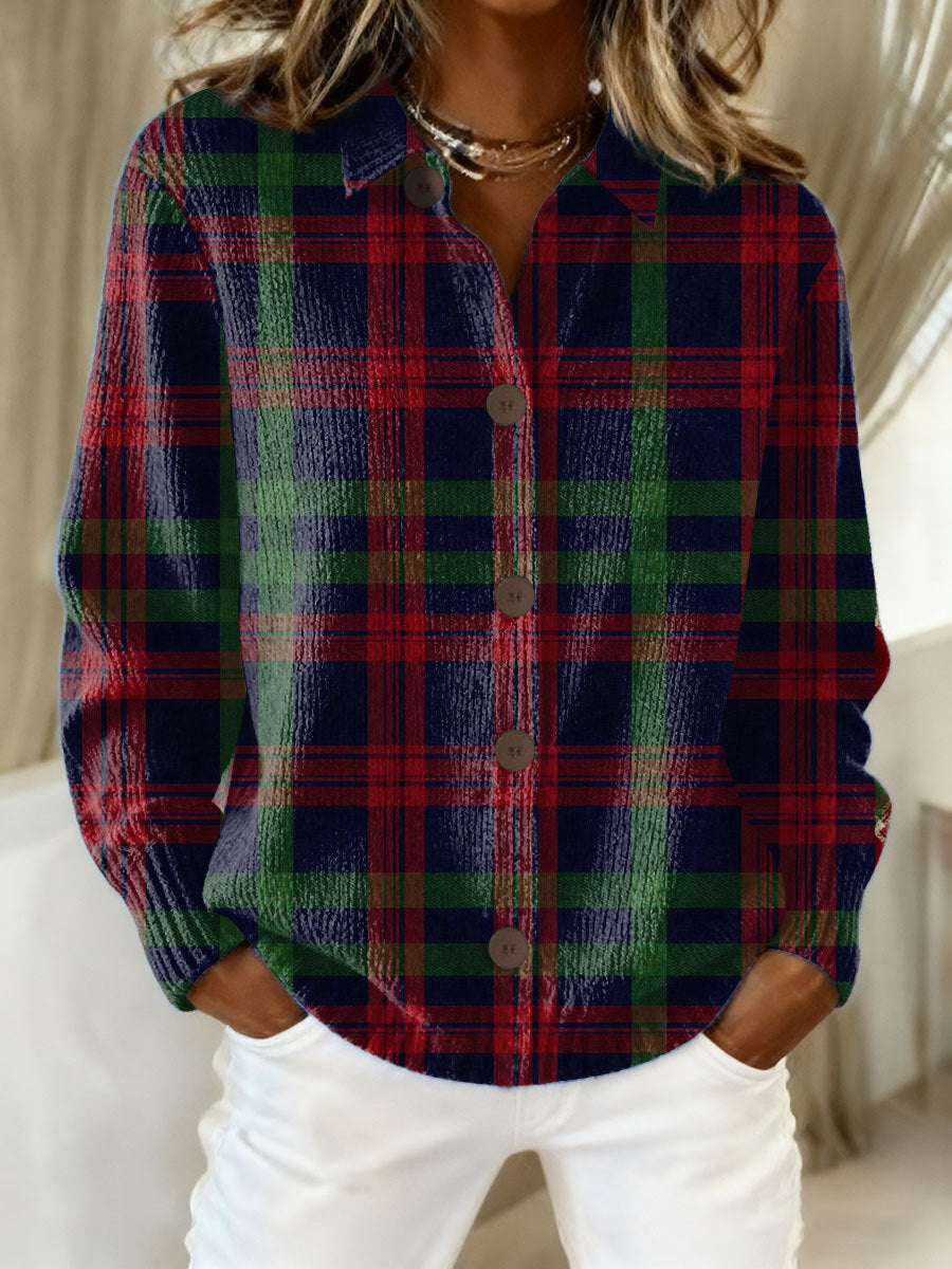Amelia – Checkered Hoodie Blouse