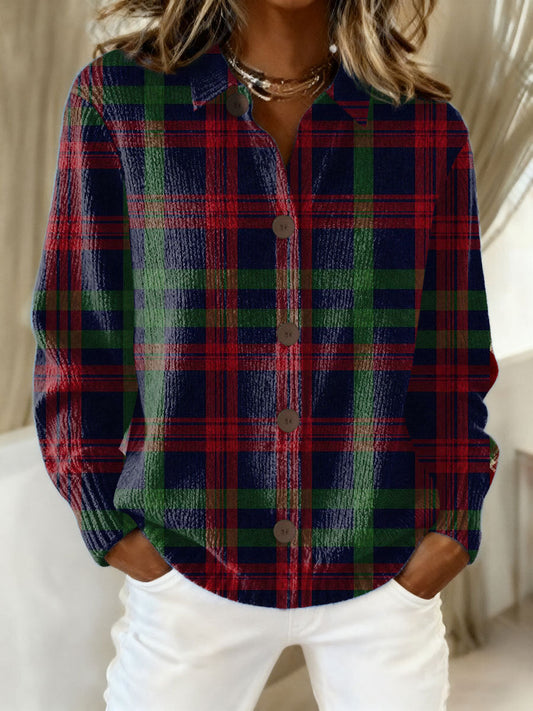 Amelia – Checkered Hoodie Blouse