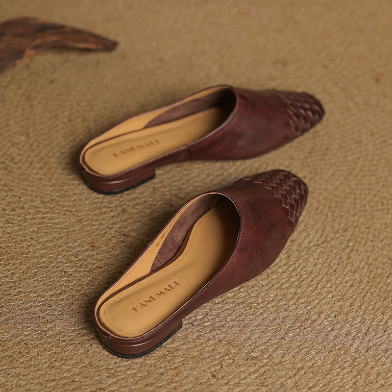 Anna Genuine Leather Mules