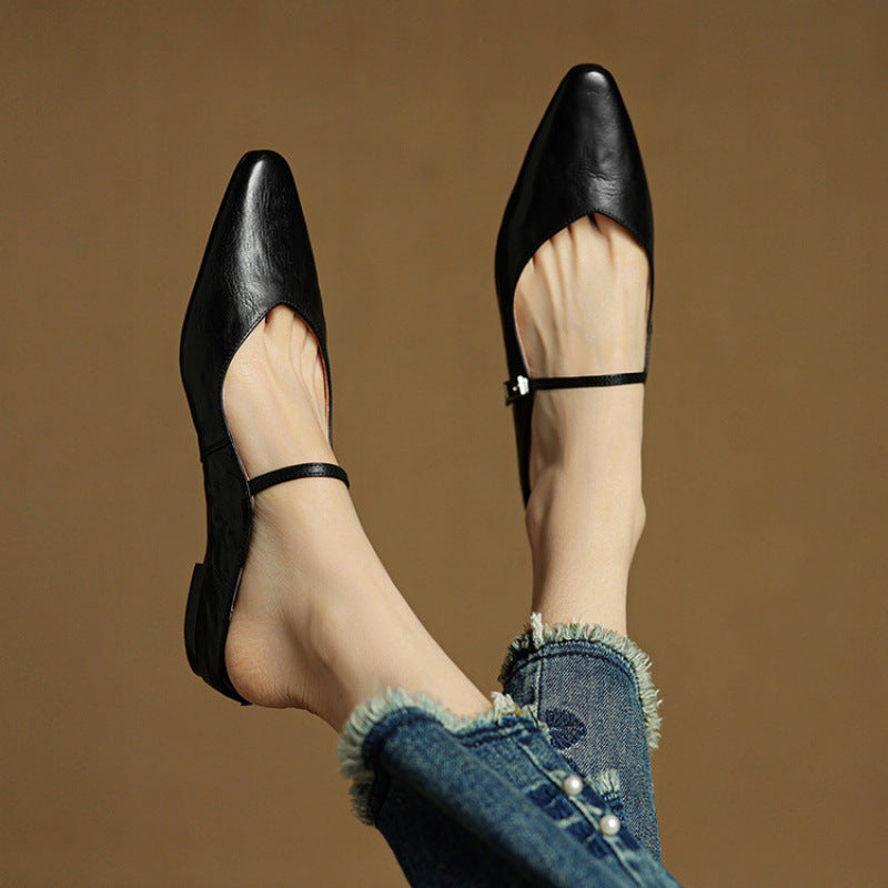 Harper Genuine Leather Mules