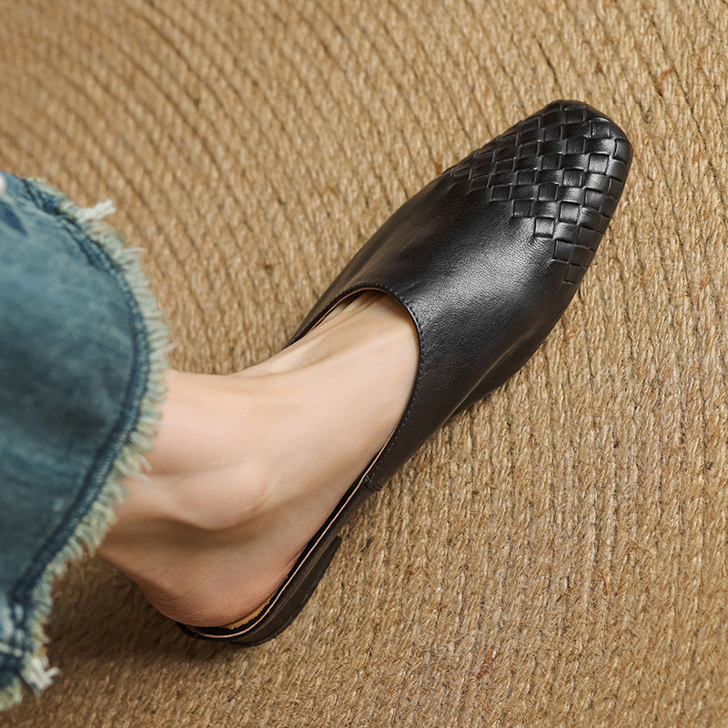 Anna Genuine Leather Mules
