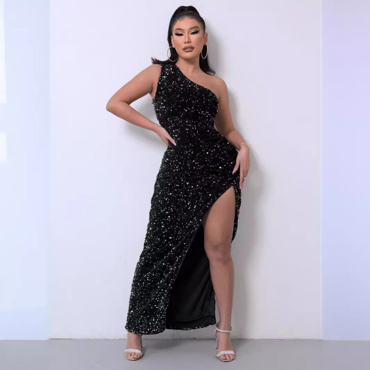 KRYSTYNA | ONE-SHOULDER EVENING DRESS