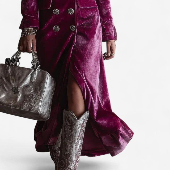 VIRGINIA | VELVET CROSSOVER DRESS