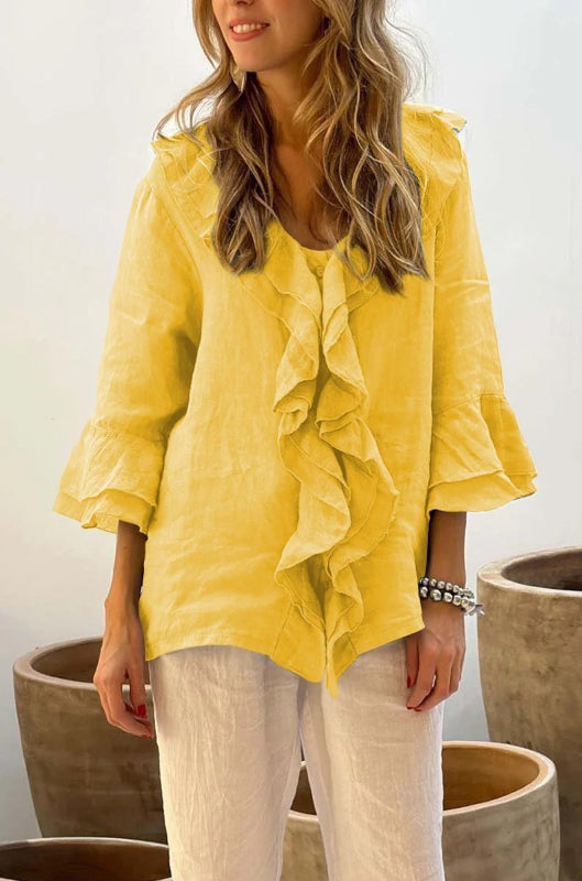 Luna | Stylish Ruffled Blouse