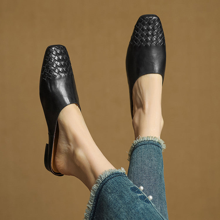 Anna Genuine Leather Mules