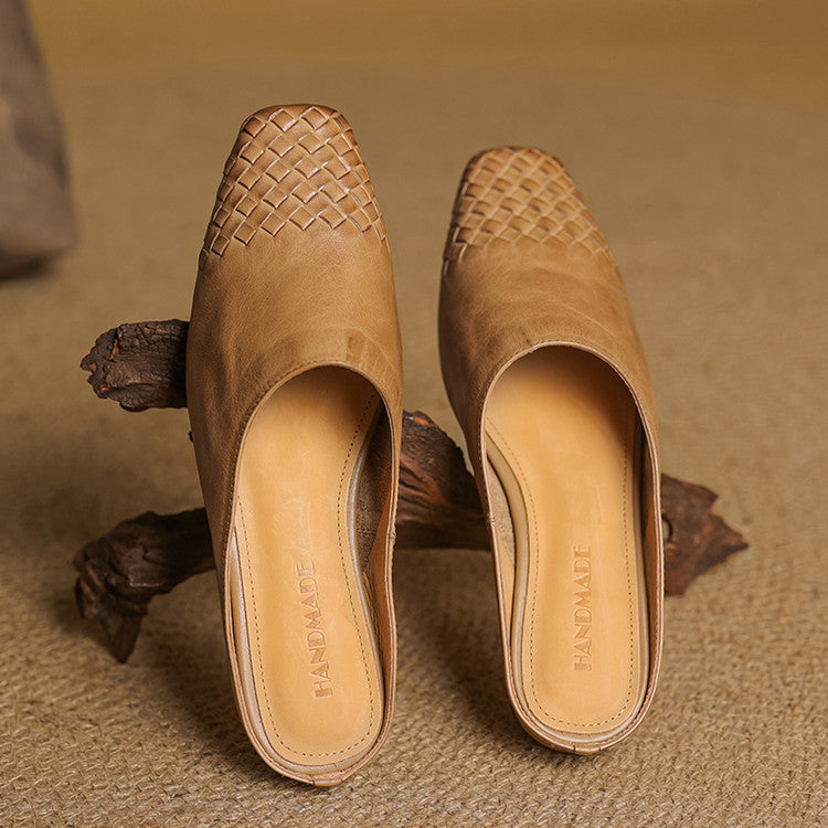 Anna Genuine Leather Mules