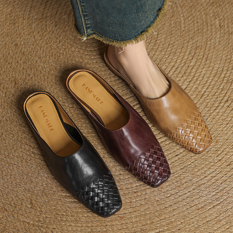 Anna Genuine Leather Mules